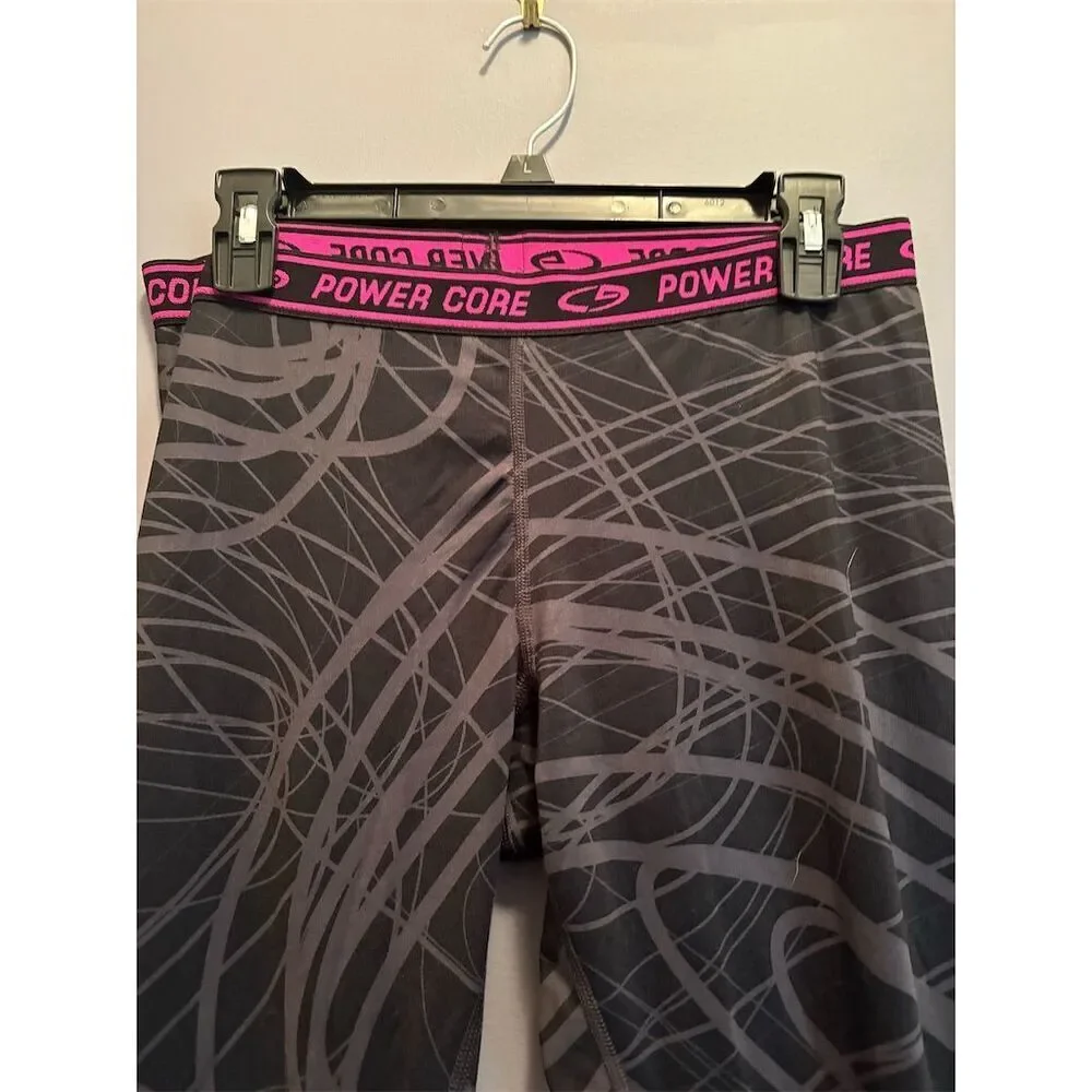 *3/$15 Champion Women's Power Core Leggings L Multicolor Swirl Design - Picture 2 of 10